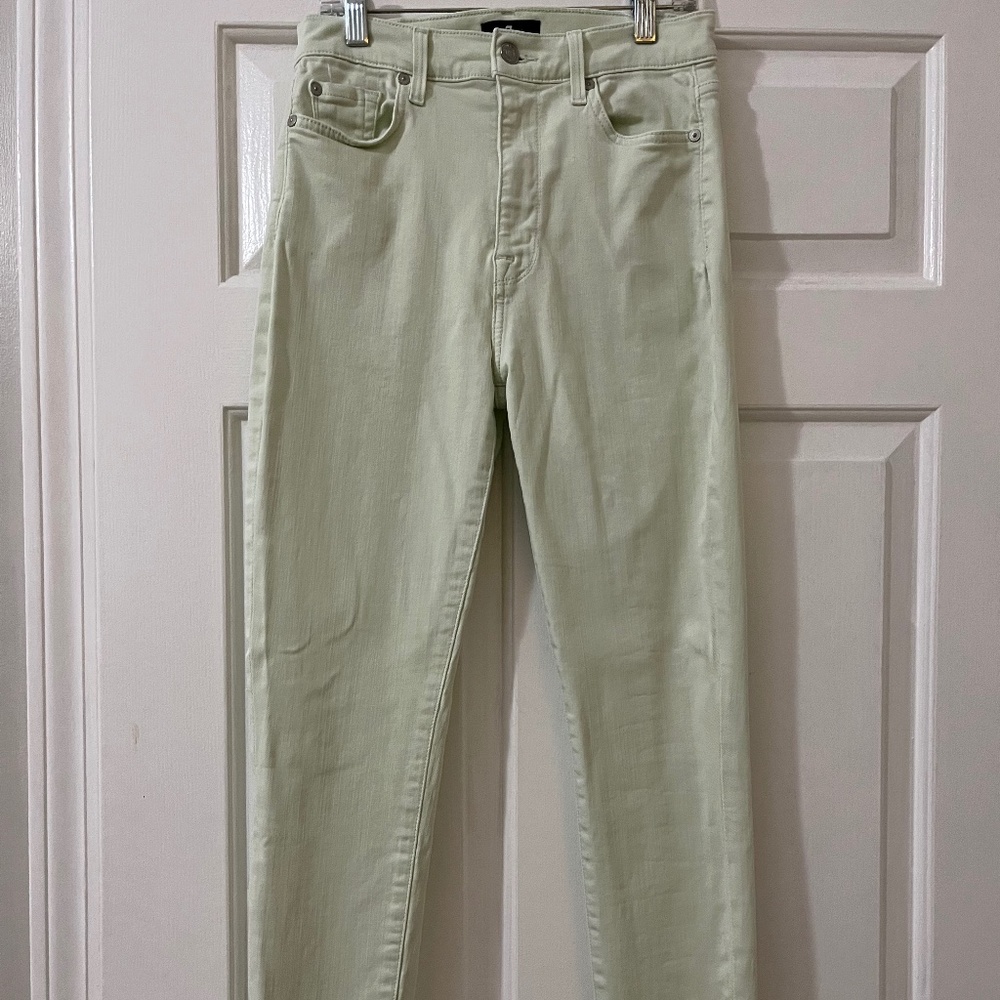 7 for All Mankind mint colored jeans